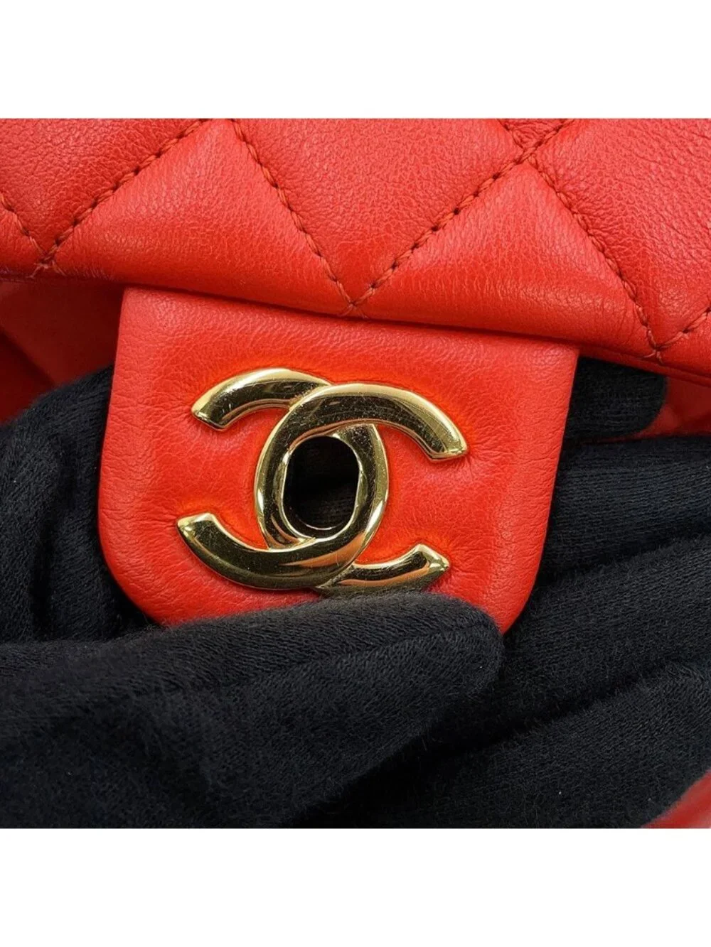 Chanel Backpack Quilted CC Logo Lambskin
